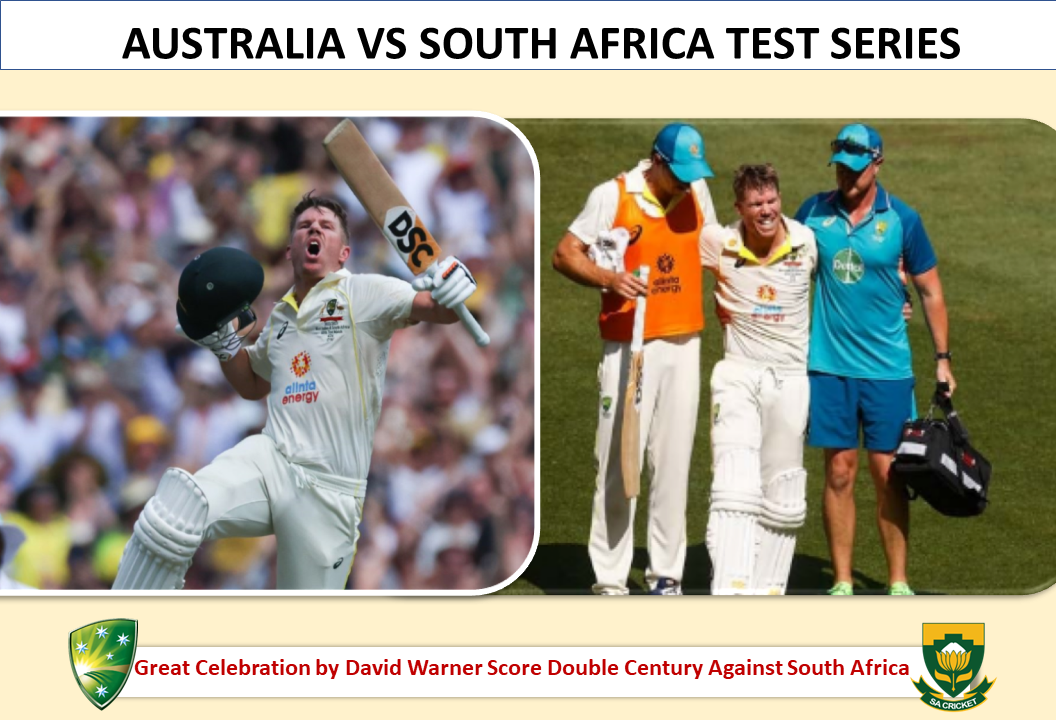 David Warner And His Hundredth Test match | Double Hundred By Warner Against South Africa
