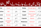 Medical Vocabulary With Urdu Hindi