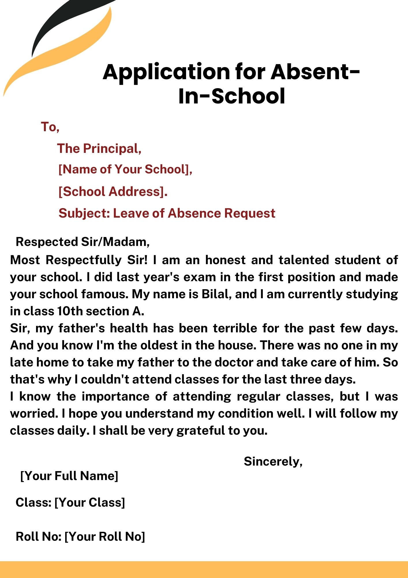  Leave of Absence Request
